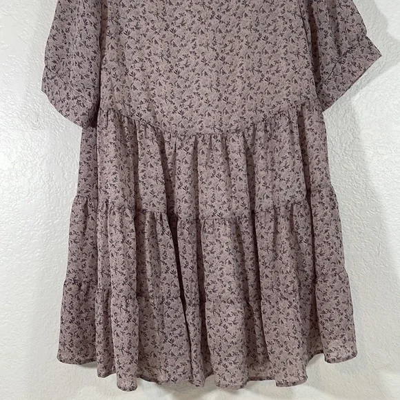 HAZEL Alison Lilac Flowy Lined Mini Dress Size Medium New - Picture 7 of 10